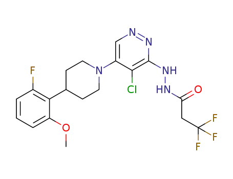 N-(4-chloro-5-(4-(2-fluoro-6-methoxyphenyl)piperidin-1-yl)pyridazin-3-yl)-3,3,3-trifluoropropanehydrazide
