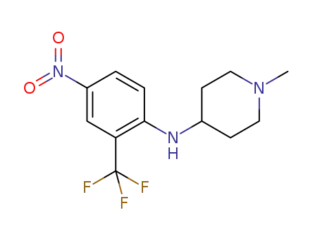 (1-methyl-piperidin-4-yl)-(4-nitro-2-trifluoromethyl-phenyl)-amine