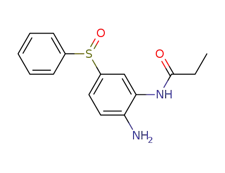 Molecular Structure of 58306-70-0 (Propanamide, N-[2-amino-5-(phenylsulfinyl)phenyl]-)