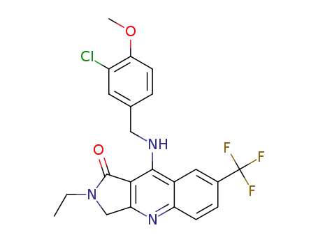9-((3-chloro-4-methoxybenzyl)amino)-2-ethyl-7-(trifluoromethyl)-2,3-dihydro-1H-pyrrolo[3,4-b]quinolin-1-one