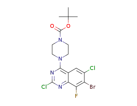4-(7-bromo-2,6-dichloro-8-fluoroquinazolin-4-yl)piperazine-1-carboxylic acid tert-butyl ester