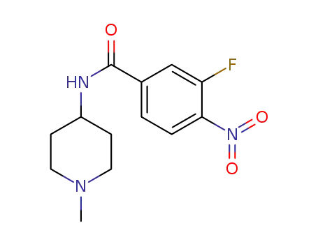 3-fluoro-N-(1-methylpiperidin-4-yl)-4-nitrobenzamide