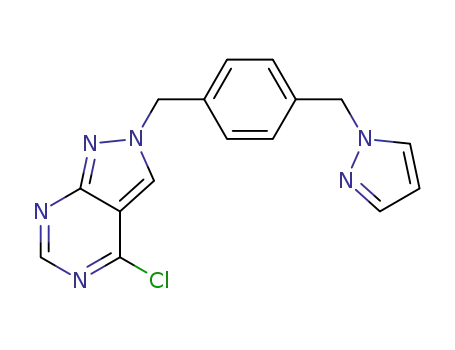 2-(4-((1H-pyrazol-1-yl)methyl)benzyl)-4-chloro-2H-pyrazolo[3,4-d]pyrimidine
