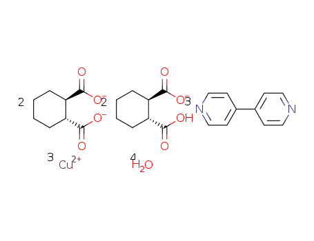 3C10H8N2*3Cu(2+)*2C8H11O4(1-)*2C8H10O4(2-)*4H2O