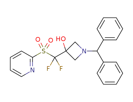 1-benzhydryl-3-(difluoro(pyridin-2-ylsulfonyl)methyl)azetidin-3-ol