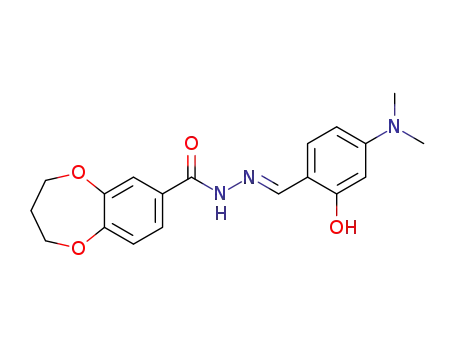 (E)-N'-(4-(dimethylamino)-2-hydroxybenzylidene)-3,4-dihydro-2H-benzo[b][1,4]dioxepine-7-carbohydrazide