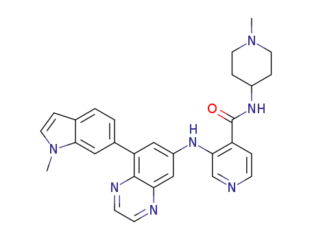 3‐{[8‐(1‐methyl‐1H‐indol‐6‐yl)quinoxalin‐6‐yl]amino}‐N‐(1‐methylpiperidin‐4‐yl)pyridine‐4‐carboxamide