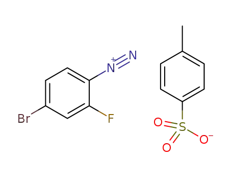 C6H3BrFN2(1+)*C7H7O3S(1-)