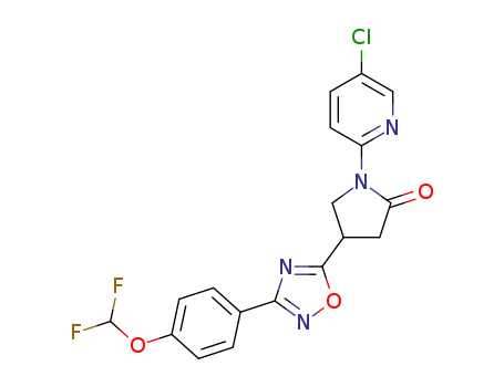 1-(5-chloropyridin-2-yl)-4-[3-{4-(difluoromethoxy)phenyl}-1,2,4-oxadiazol-5-yl]pyrrolidin-2-one