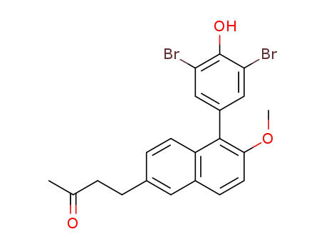 4-(5-(3,5-dibromo-4-hydroxyphenyl)-6-methoxynaphthalen-2-yl)butan-2-one