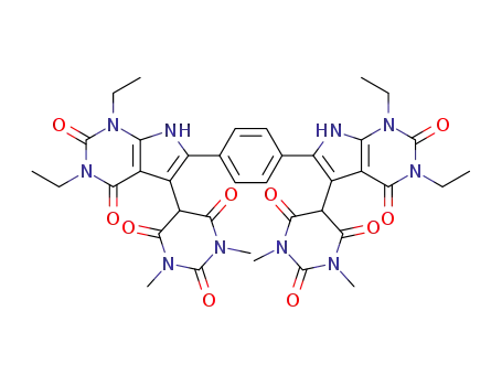 5,5'-(1,4-phenylenebis(1,3-diethyl-2,4-dioxo-2,3,4,7-tetrahydro-1H-pyrrolo[2,3-d]pyrimidine-6,5-diyl))bis(1,3-dimethylpyrimidine-2,4,6(1H,3H,5H)-trione)