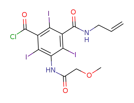 5-methoxyacetamido-3-allylcarbamoyl-2,4,6-triiodobenzoyl chloride