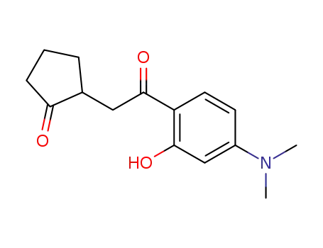 2-(2-(4-(dimethylamino)-2-hydroxyphenyl)-2-oxoethyl)cyclopentanone
