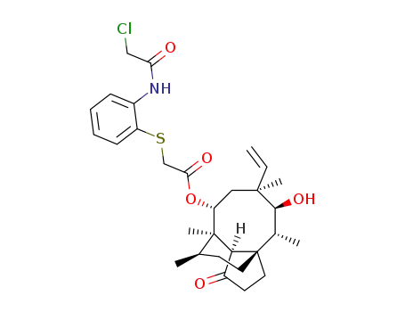 (3aR,4R,5R,7S,8S,9R,9aS,12R)-8-hydroxy-4,7,9,12-tetramethyl-3-oxo-7-vinyldecahydro-4,9a-propanocyclopenta[8]annulen-5-yl 2-((2-(2-chloroacetamido)phenyl)thio)acetate