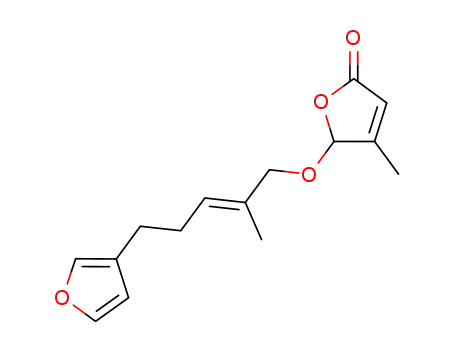 Molecular Structure of 83882-99-9 (2(5H)-Furanone,5-[[(2E)-5-(3-furanyl)-2- methyl-2-pentenyl]oxy]-4-methyl- )