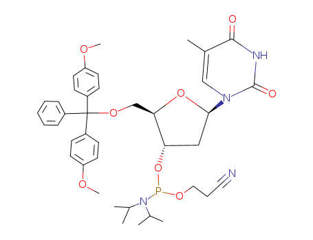 5'-Dimethoxytrityl-3'-deoxythymidine 2'-[(2-cyanoethyl)-(N,N-diisopropyl)]-phosphoramidite(98796-51-1)