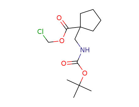 1-[[[(1,1-dimethylethoxy)carbonyl]amino]methyl]cyclopentane carboxylic acid chloromethyl ester