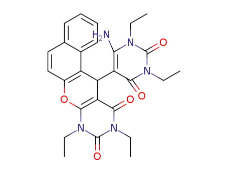 12-(6-amino-1,3-diethyl-2,4-dioxo-1,2,3,4-tetrahydropyrimidin-5-yl)-8,10-diethyl-8,12-dihydro-9H-benzo[5,6]chromeno[2,3-d]pyrimidine-9,11(10H)-dione