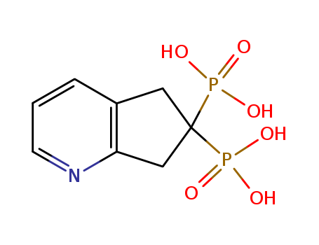Molecular Structure of 104884-01-7 (Phosphonic acid,P,P'-(5,7-dihydro-6H-cyclopenta[b]pyridin-6-ylidene)bis-)
