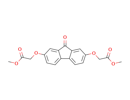 Molecular Structure of 123305-05-5 (Acetic acid,2,2'-[(9-oxo-9H-fluorene-2,7-diyl)bis(oxy)]bis-, dimethyl ester (9CI))