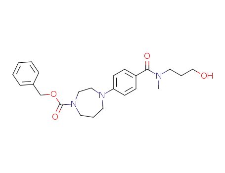 benzyl 4-(4-((3-hydroxypropyl)(methyl)carbamoyl)phenyl)-1,4-diazepane-1-carboxylate
