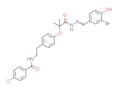 4-chloro-N-(2-{4-[1-(3-bromo-4-hydroxybenzylidenehydrazinocarbonyl)-1-methylethoxy]phenyl}ethyl)benzamide