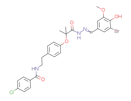 4-chloro-N-(2-{4-[1-(3-bromo-4-hydroxy-5-methoxybenzylidenehydrazinocarbonyl)-1-methylethoxy]phenyl}ethyl)benzamide