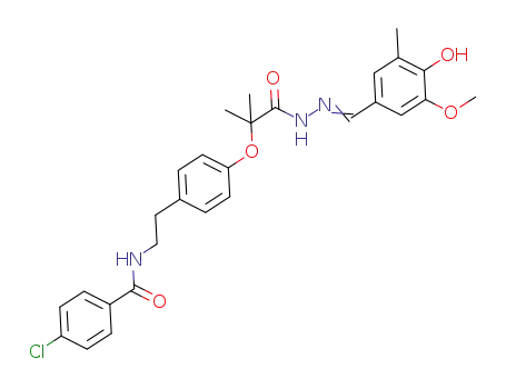 4-chloro-N-(2-{4-[1-(4-hydroxy-3-methoxy-5-methyl-benzylidenehydrazinocarbonyl)-1-methylethoxy]phenyl}ethyl)benzamide