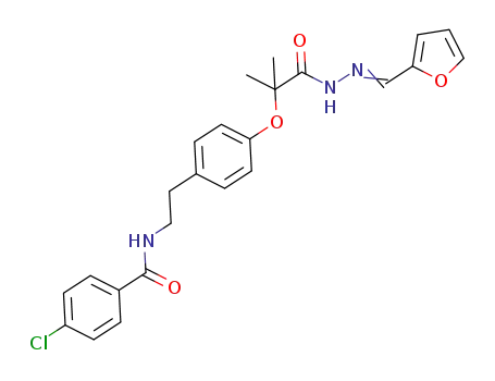 4-chloro-N-(2-{4-[(1-(furan-2-yl)methylenehydrazinocarbonyl)-1-methylethoxy]phenyl}ethyl)benzamide