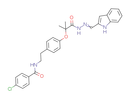 4-chloro-N-(2-{4-[((1H-indole-2-yl)methylenehydrazinocarbonyl)ethoxy]phenyl}ethyl)benzamide