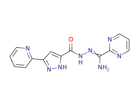 N'-(amino(pyrimidin-2-yl)methylene)-3-(pyridin-2-yl)-1H-pyrazole-5-carbohydrazide