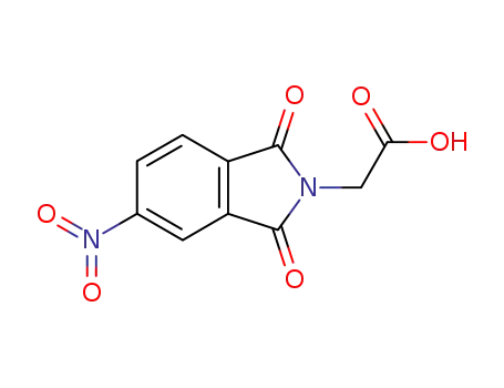 Molecular Structure of 10133-88-7 ((5-NITRO-1,3-DIOXO-1,3-DIHYDRO-2H-ISOINDOL-2-YL)ACETIC ACID)