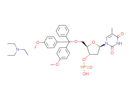 Triethylamine (2R,3S,5R)-2-((bis(4-methoxyphenyl)(phenyl)methoxy)methyl)-5-(5-methyl-2,4-dioxo-3,4-dihydropyrimidin-1(2H)-yl)tetrahydrofuran-3-yl phosphonate
