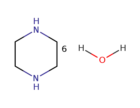 Molecular Structure of 142-63-2 (PIPERAZINE HEXAHYDRATE)