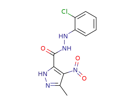 1H-피라졸-3-카르복실산, 5-메틸-4-니트로-, 2-(2-클로로페닐)히드라지드