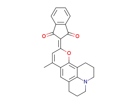 2-(8-Methyl-2,3,5,6-tetrahydro-1H,4H-11-oxa-3a-aza-benzo[de]anthracen-10-ylidene)-indan-1,3-dione