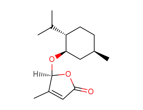 Molecular Structure of 120262-97-7 (2(5H)-Furanone,
4-methyl-5-[[(1R,2S,5R)-5-methyl-2-(1-methylethyl)cyclohexyl]oxy]-,
(5S)-)