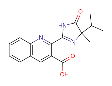 2-(4-Isopropyl-4-methyl-5-oxo-4,5-dihydro-1H-imidazol-2-yl)quinoline-3-carboxylic acid