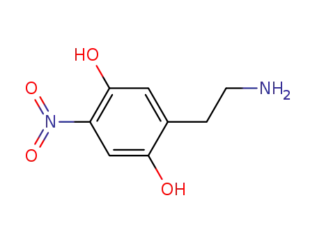 Molecular Structure of 41241-39-8 (1,4-Benzenediol, 2-(2-aminoethyl)-5-nitro-)