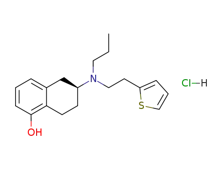 1-Naphthalenol,5,6,7,8-tetrahydro-6-[propyl[2-(2-thienyl)ethyl]amino]-, hydrochloride (1:1),(6S)- 125572-93-2