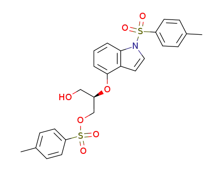 (R)-(+)-2-<1-(4-methylphenyl)sulfonyl-4-indolyloxy>-3-<(4-methylphenyl)sulfonyloxy>-1-propanol