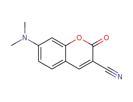 Molecular Structure of 53050-52-5 (2H-1-Benzopyran-3-carbonitrile, 7-(dimethylamino)-2-oxo-)