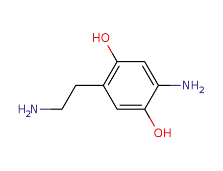 Molecular Structure of 41241-40-1 (1,4-Benzenediol, 2-amino-5-(2-aminoethyl)-)