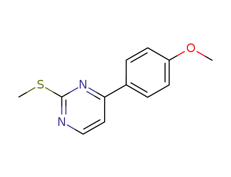 Molecular Structure of 148990-17-4 (4-(4-Methoxyphenyl)-2-(Methylsulfanyl)pyriMidine)