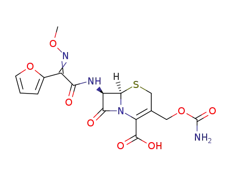 (6R,7R)-7-[2-furanyl-(Z)-2-methoxyimino]acetamido-3-carbamoyloxymethyl-3-cephem-4-carboxylic acid