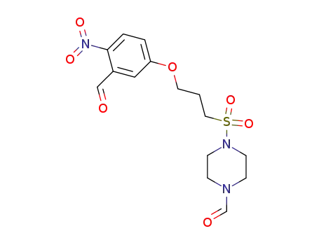 4-<<3-(3-formyl-4-nitrophenoxy)propyl>sulfonyl>-1-piperazinecarboxaldehyde