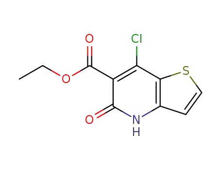 Molecular Structure of 83178-89-6 (Thieno[3,2-b]pyridine-6-carboxylic acid, 7-chloro-4,5-dihydro-5-oxo-,
ethyl ester)