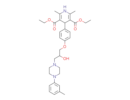 4-{4-[2-Hydroxy-3-(4-m-tolyl-piperazin-1-yl)-propoxy]-phenyl}-2,6-dimethyl-1,4-dihydro-pyridine-3,5-dicarboxylic acid diethyl ester