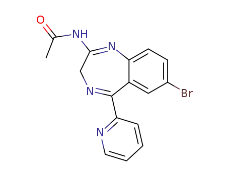 2-acetamido-7-bromo-5-(2-pyridyl)-3H-1,4-benzodiazepine