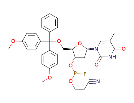 O-[5'-O-(4,4'-dimethoxytrityl)thymidin-3'-yl] O-(2-cyanoethyl) phosphorofluoridite